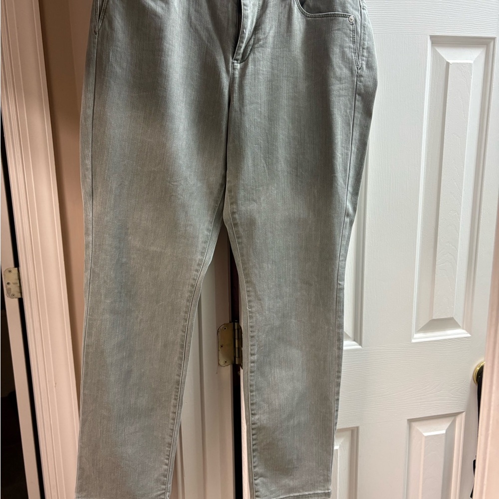 J. Jill Light Gray Ankle Jeans